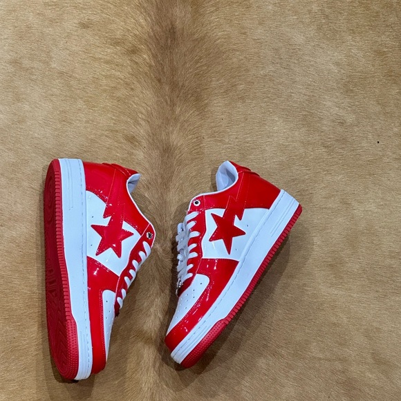 *BRAND NEW* Bape STA Size 12 Men White & Red - Picture 5 of 8